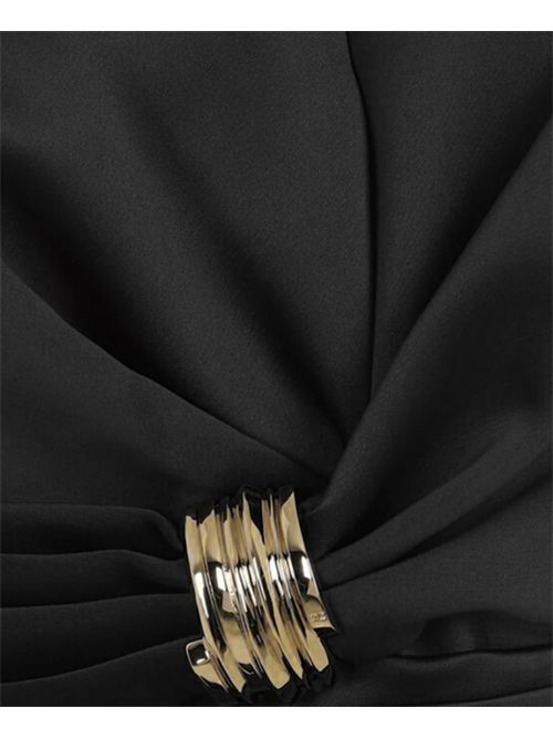 DUCHESSE SATIN DRESS ELISABETTA FRANCHI | AB87261E2110 nero